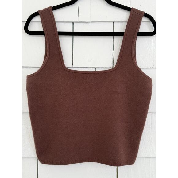 Abercrombie & Fitch Womens L Soft AF Collection Square Neck Cropped Sweater Tank - Picture 1 of 4